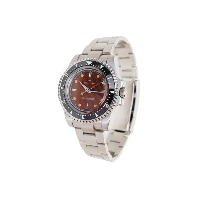 DAGGER AXE Automatic Mechanical Movement Stainless Steel Watchband Watch Unisex Coffee Watch Dial-1