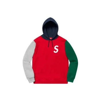 Supreme S Logo Colorblocked Hooded Sweatshirt