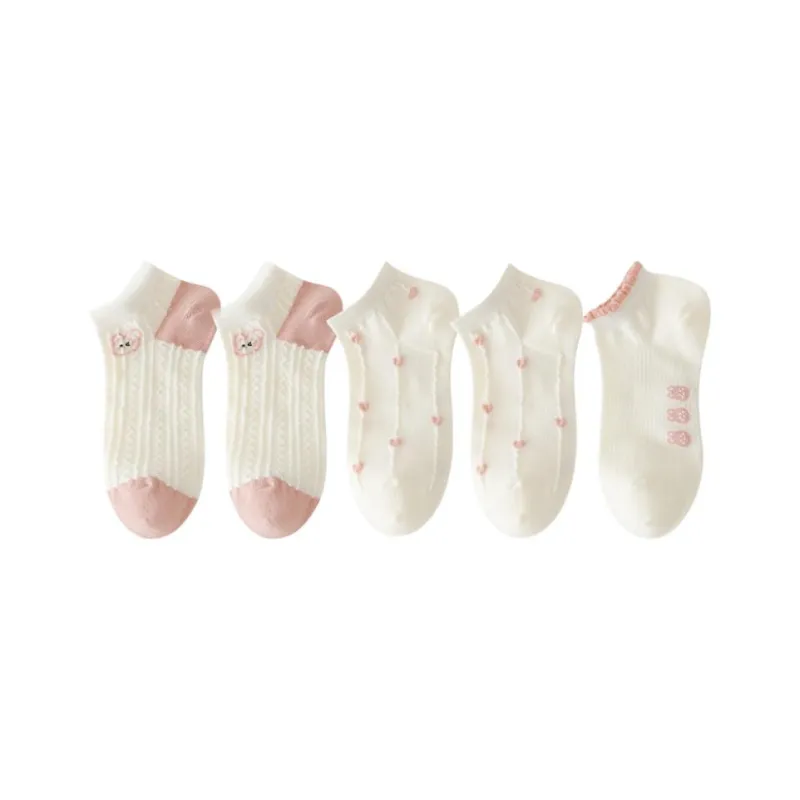 Cotton Gene Ankle Socks Women's 5 Pack-6