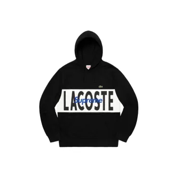 Supreme Lacoste Logo Panel Hooded Sweatshirt