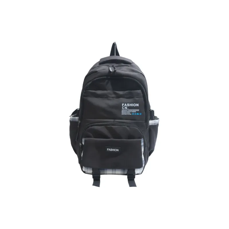 Dusen Kangaroo Nylon Backpack Unisex Black/Pink/Red/Green/Blue-0