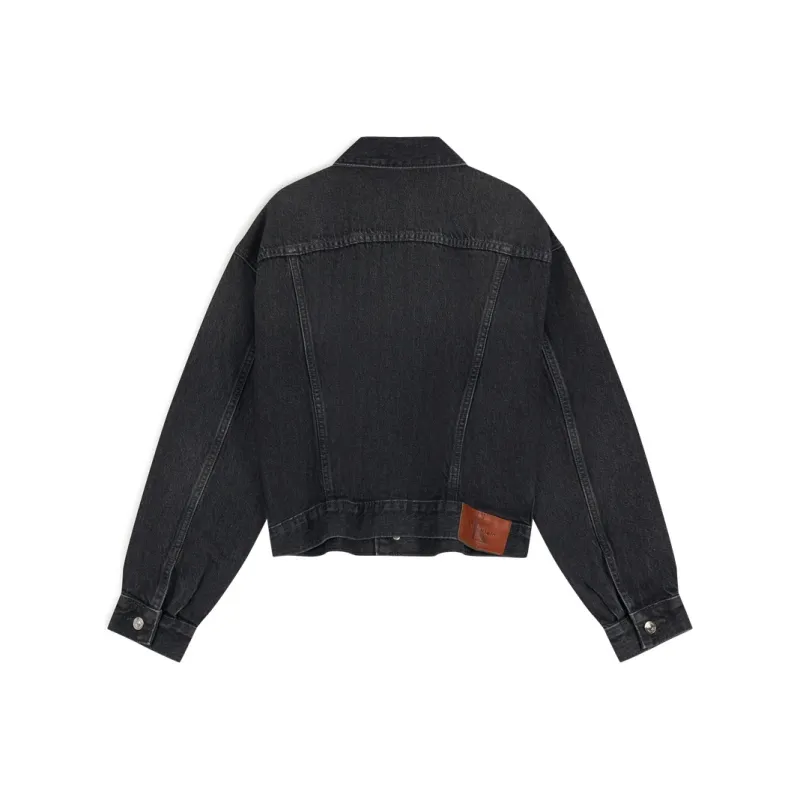 CALVIN KLEIN Denim Jacket Women's Denim Black-1