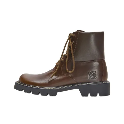 LOEWE Sierra Ankle Boots 4cm Men's Dark Khaki Green