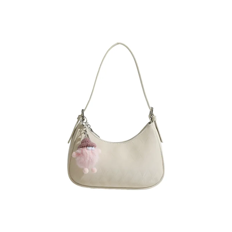NOMK PU Shoulder Bag Women's Pink/Black/Ecru-9