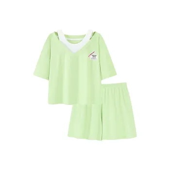 XIAFENYAN Pajama Set Women's Neon Green