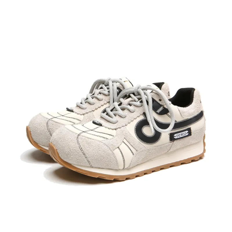 OICIRCLE Slip Resistant Low Top Casual Shoes Women's Ecru-1
