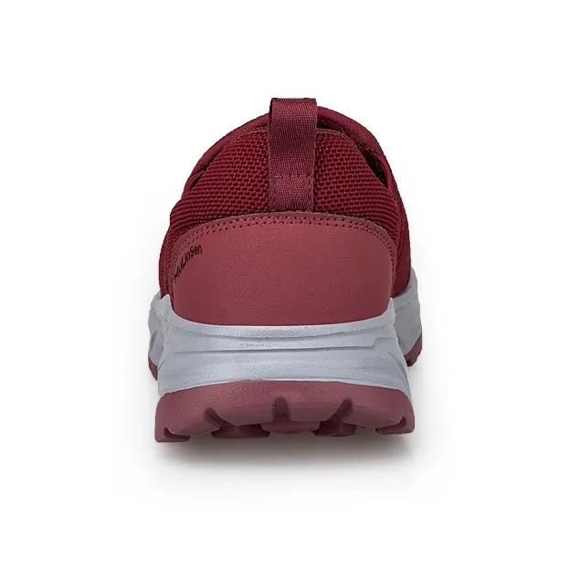 Mulinsen Cushioned Slip Resistant Breathable Low Top Casual Shoes Unisex Maroon-3