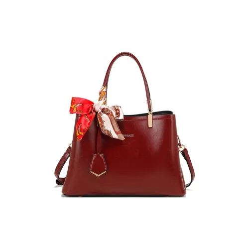 PAYOT Microfiber Synthetic Leather Handbag Women's Burgundy