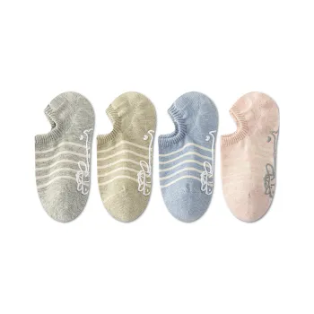 AUGUST No Show Socks Women's 4 Pack