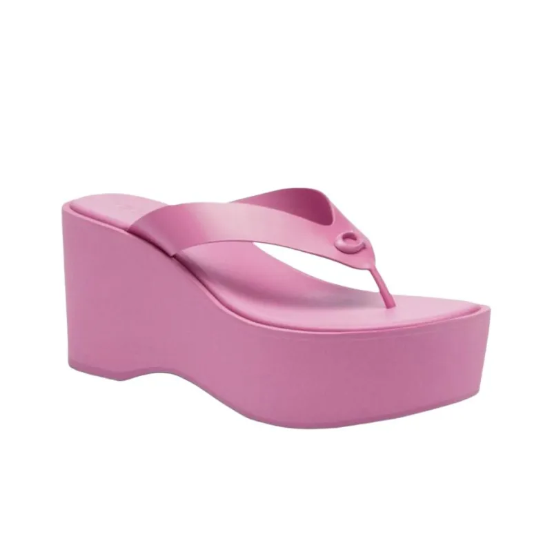 COACH Flip Flops 9cm Women's Pink-1