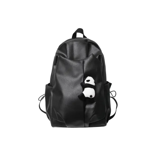 H YXIANG PU Backpack Regular Unisex Black/Gray/White