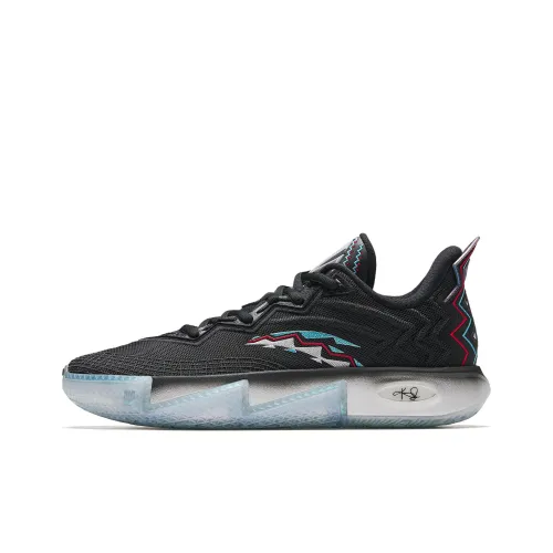 Anta KAI 2 Cushioning Wear Resistant Rebound Low Top Basketball Shoes Men
s Black Gray