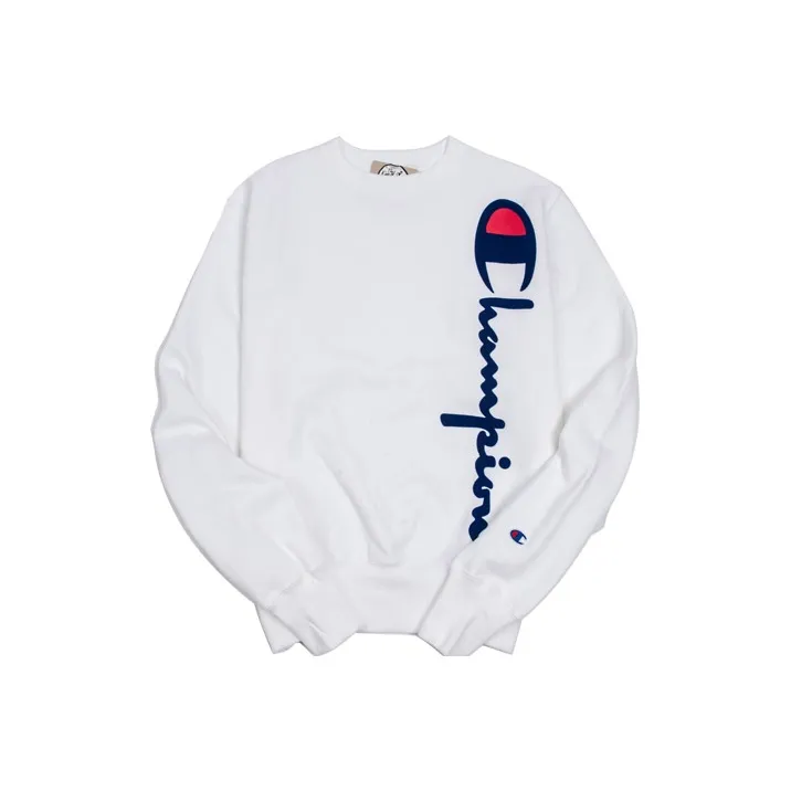 Champion Crew Neck Regular Sweatshirt US Version Unisex White-0