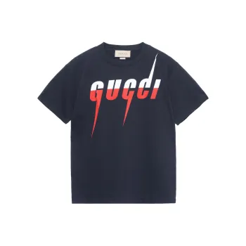 GUCCI Logo Blade Printed Crewneck T Shirt