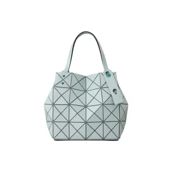ISSEY MIYAKE CARAT PVC Polyvinyl Chloride Resin Diamond Bag, Tote Bag, Shopping Bag, Handbag Women's Gray Green