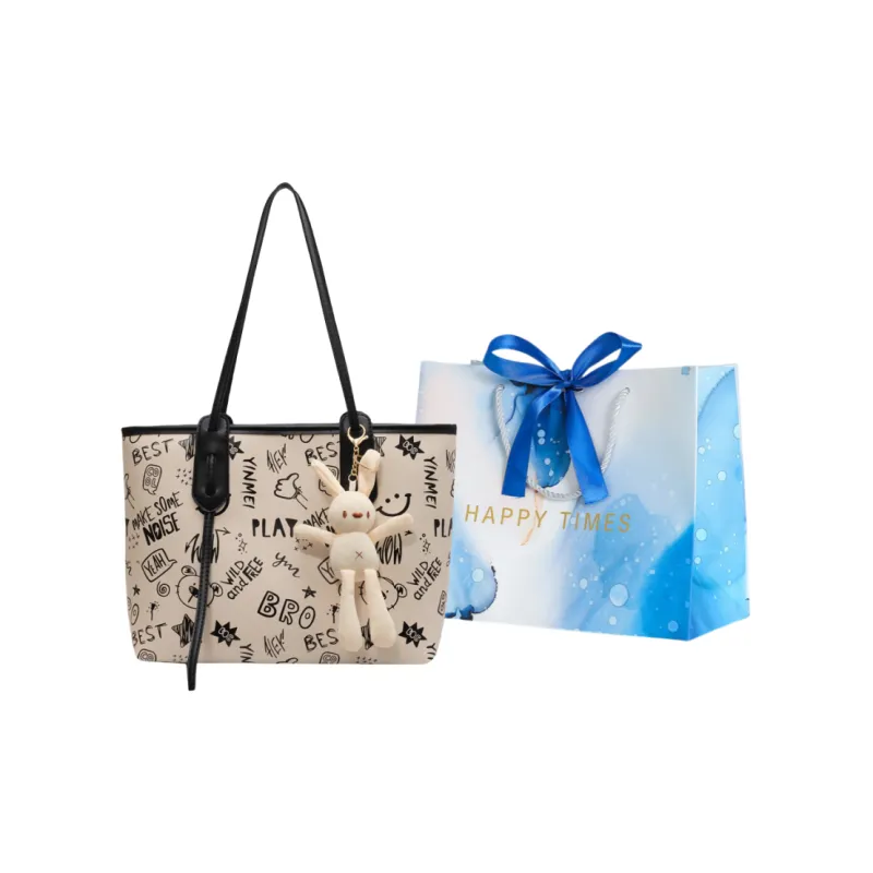 ROUNDOT PU Tote Bag Shopping Bag Crossbody Bag Shoulder Bag Women's Black/Blue/Pink/Brown-0