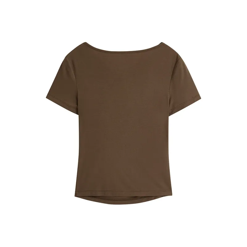 Inman T Shirt Women's Bean Coffee Color-1