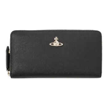 Vivienne Westwood Saffiano Leather Wallet Women's Black