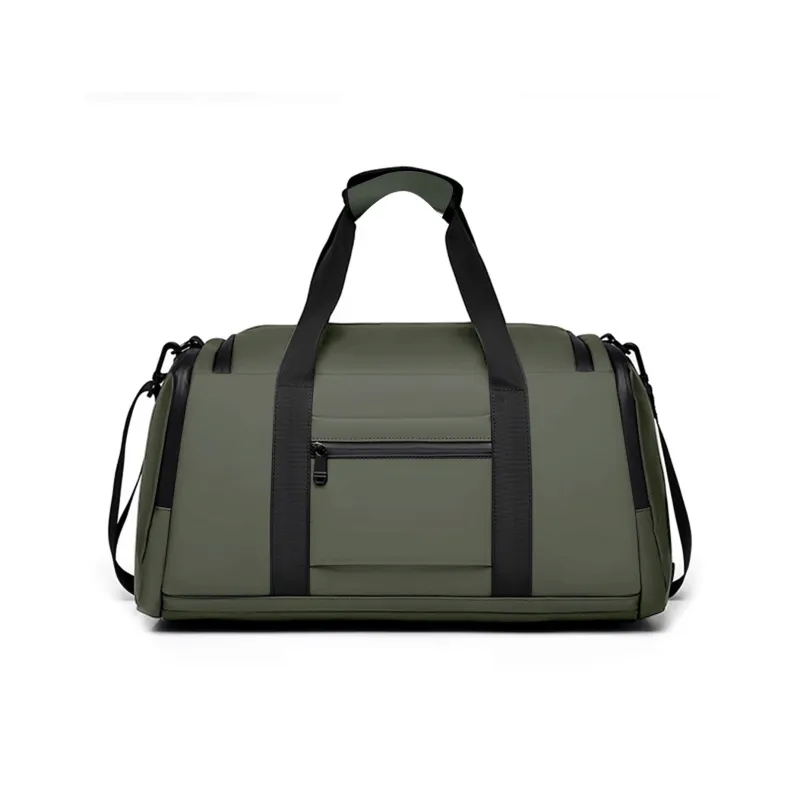 Jeep PU Leather Luggage Bag Gym Bag Large Size Unisex Black/Gray/Green-13