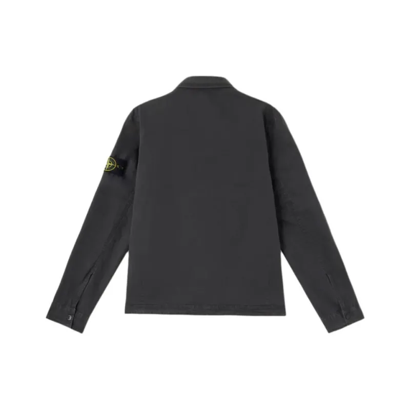 STONE ISLAND Compass Patch Zip Up Shirt Jacket-3