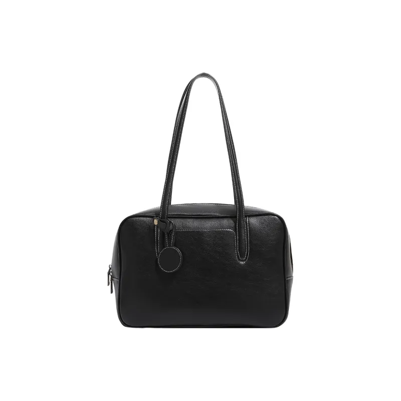 H YXIANG Microfiber Synthetic Leather Bowling Bag, Handbag Women's Dark Coffee/Black-9