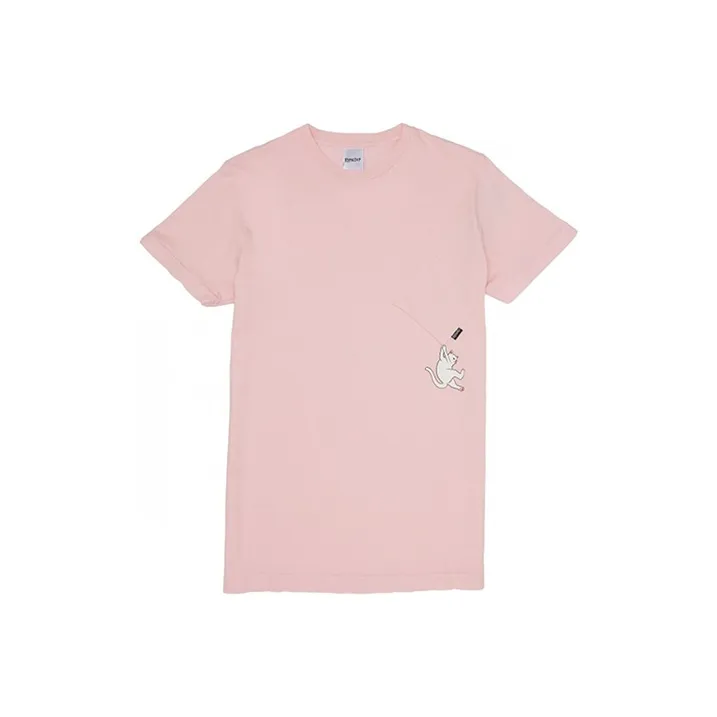 RIPNDIP Crew Neck Fitted Straight Short-Sleeved T-Shirt Unisex Pink-0