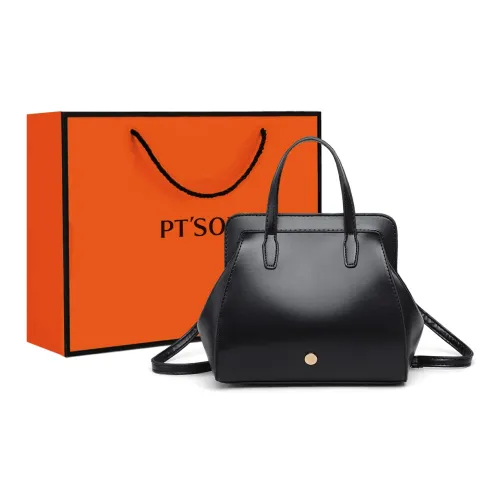 PT'SON Synthetic Leather Carry Backpack Women's Black