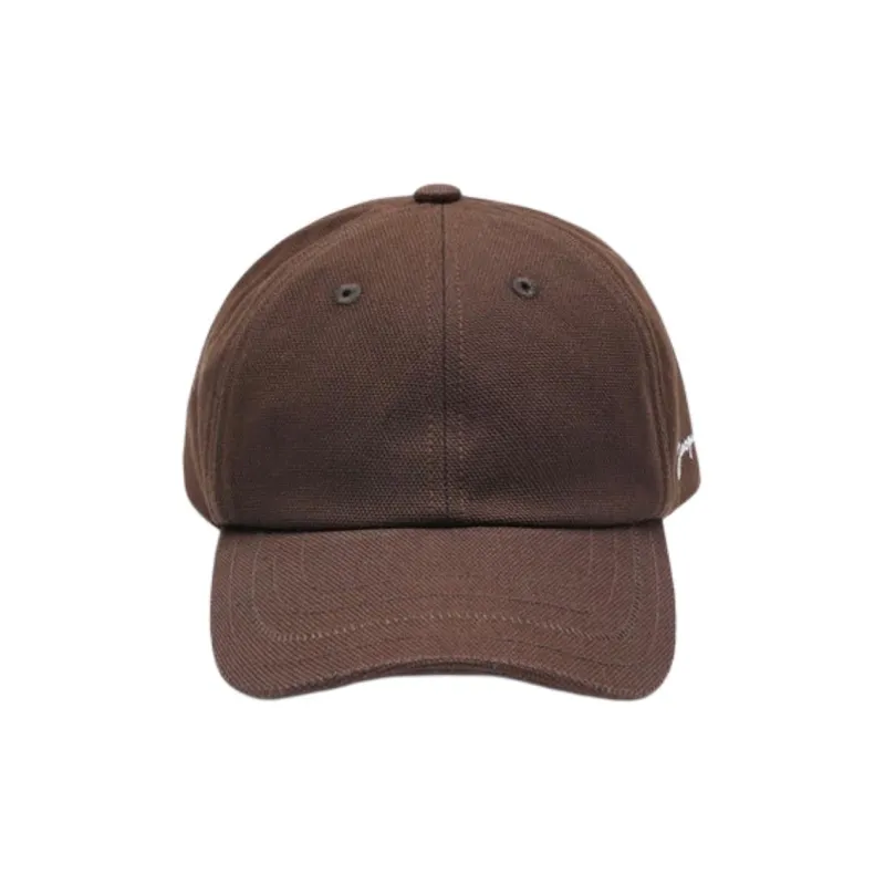 Jacquemus Cotton Baseball Caps Unisex Dark Brown-2