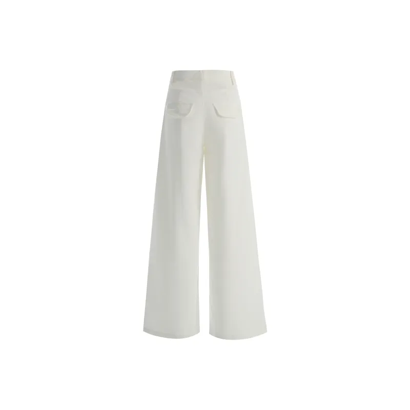 Wen Shan Casual Pants Women's White-6
