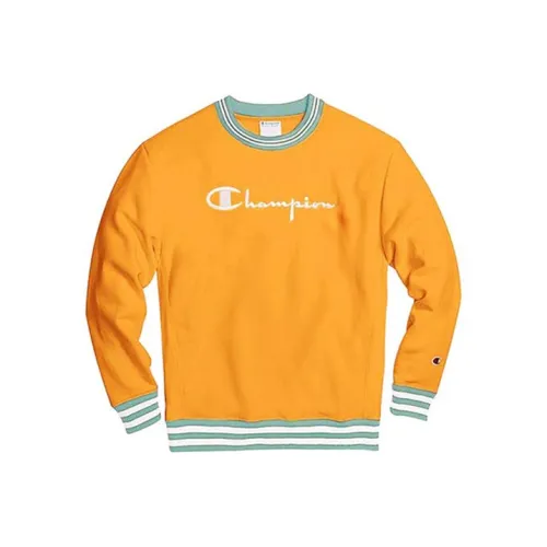 Champion Crew Neck Regular Sweatshirt US Version Unisex Yellow