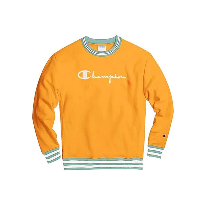 Champion Crew Neck Regular Sweatshirt US Version Unisex Yellow-0