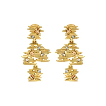 Oscar De La Renta Fine Line Drop Earrings
