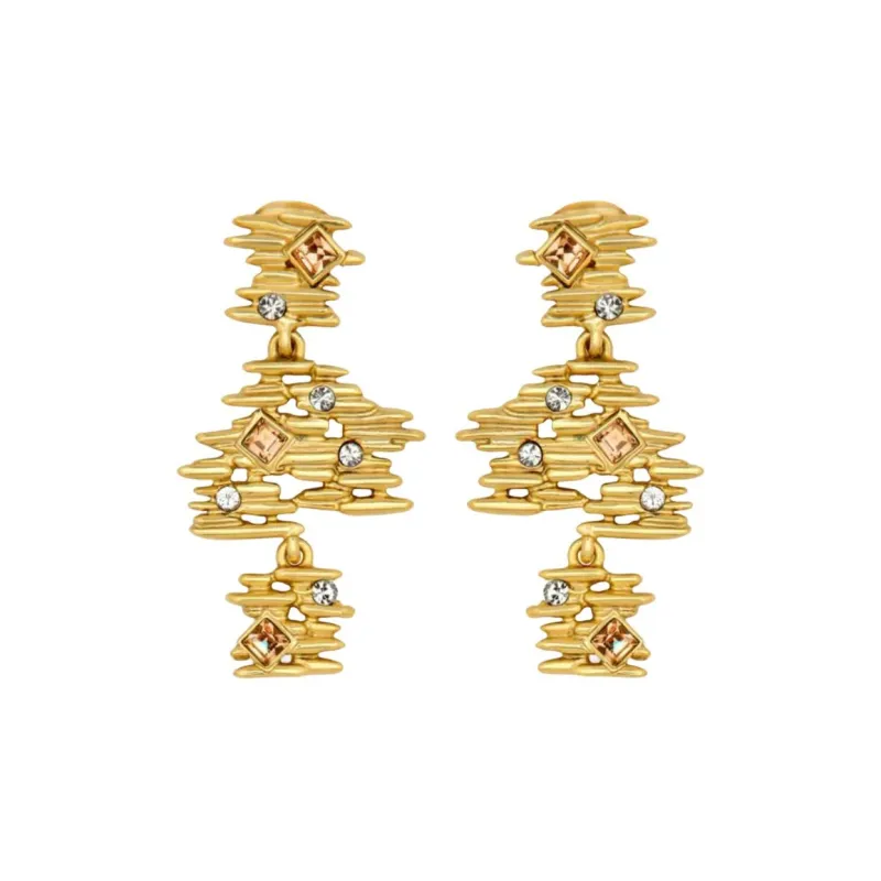 Oscar De La Renta Fine Line Drop Earrings-0