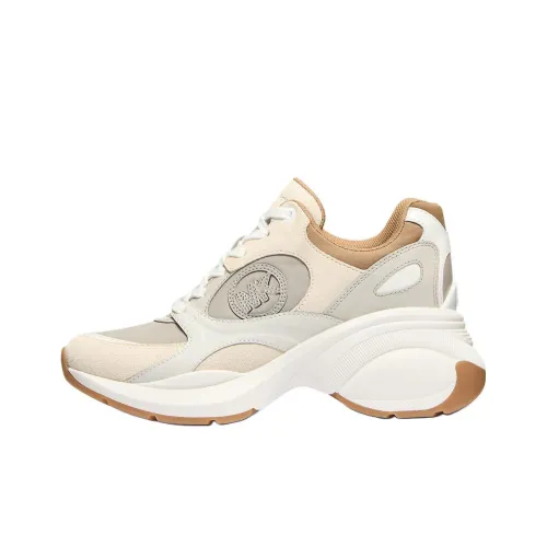 MICHAEL KORS Zuma Low Top Chunky Sneakers Women's Beige & Gray