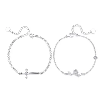 P&N S925 Silver Bracelets Unisex