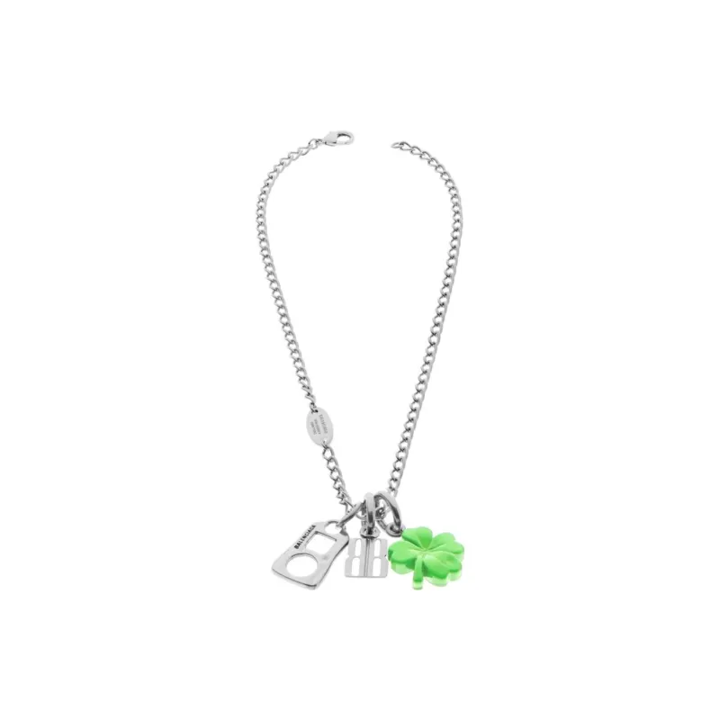 Balenciaga Brass Necklaces Unisex Silver-2
