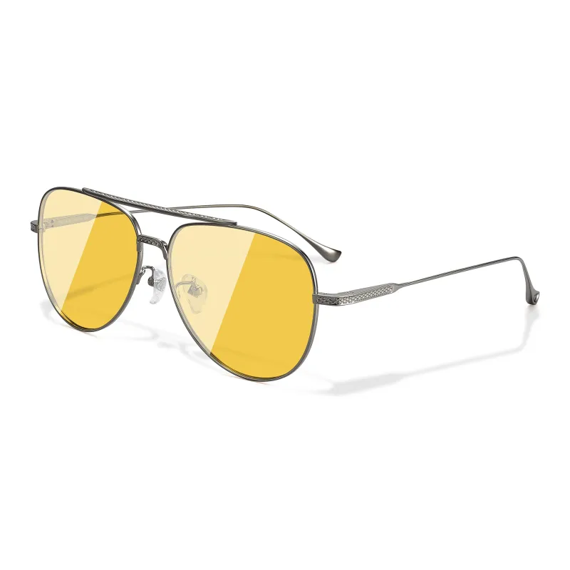 PULAIS Titanium Aviator Sunglasses Unisex-4