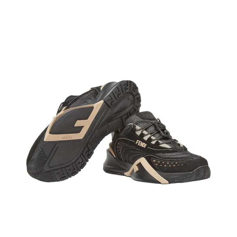 FENDI Flow Low Top Casual Shoes Women's Black-5