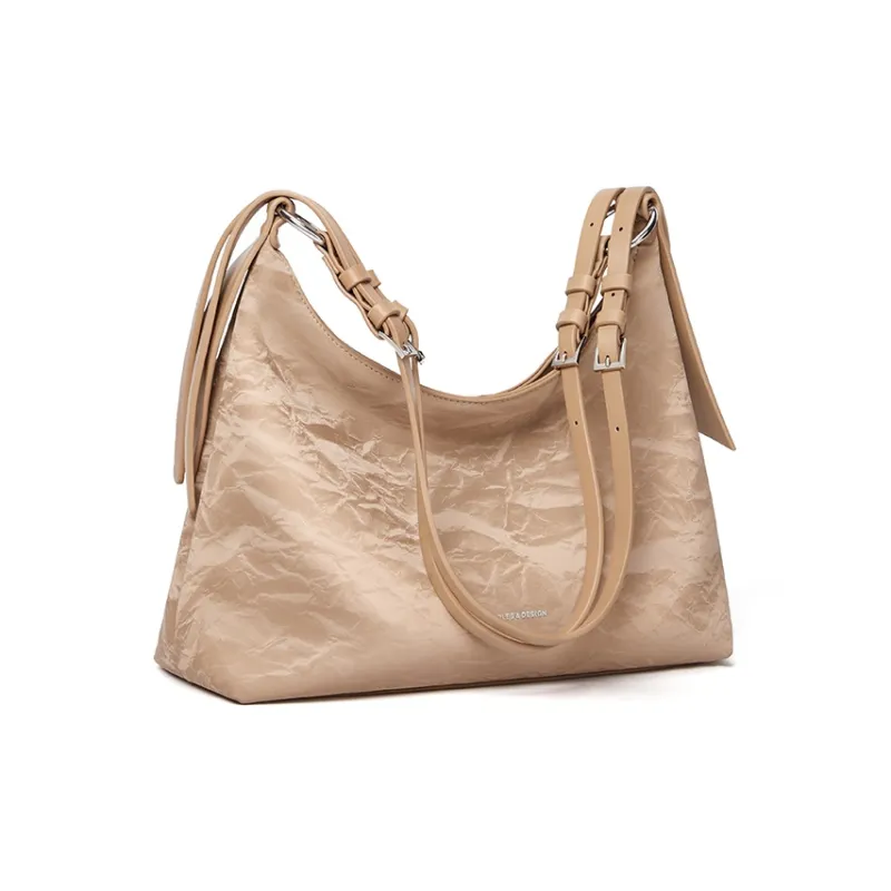 CNOLES Pearlescent Cow Leather Casual Workplace Date Commute Hobo Bag Shoulder Bag Women's Multicolor-15