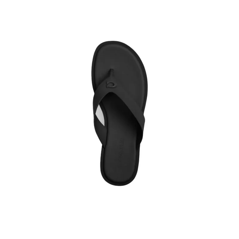 COACH Abrasion Resistant Flip Flops Women's Black-3