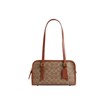 COACH SWING Artificial Leather Handbag, Shoulder Bag Medium Size Women's Brown