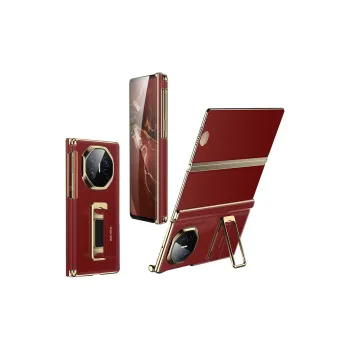 IMCHEN Genuine Leather Material Rotating Wristband Stand Phone Cases Compatible With Huawei Mate X Master Edition