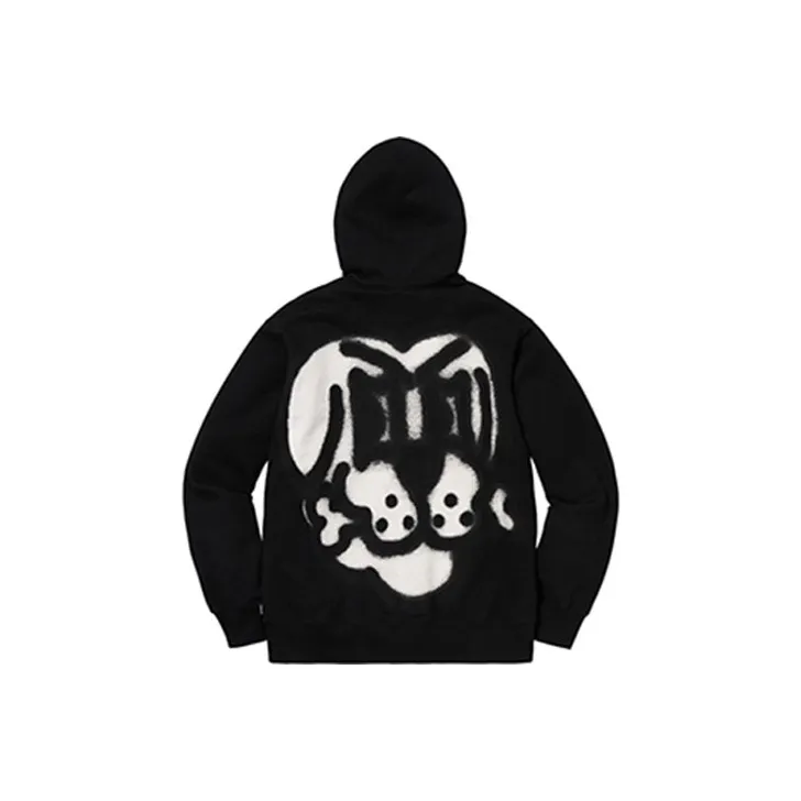 Supreme Felt Hood Logo Zip Up Sweatshirt-0
