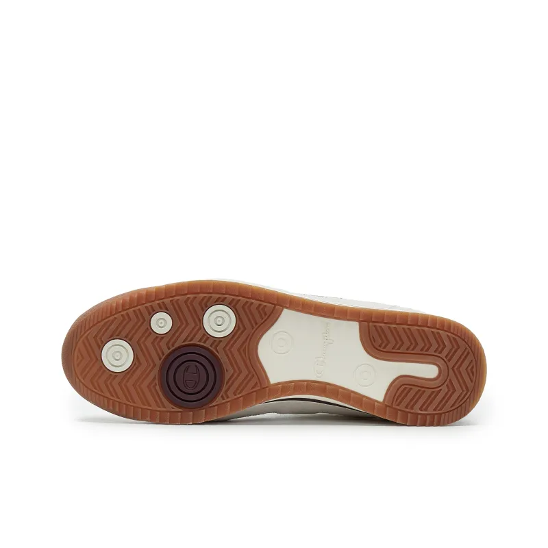 Champion Low Top Running Shoes Men's Milk White/Burgundy-4