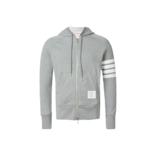 THOM BROWNE Classic Loopback 4 Bar Zip Hoodie