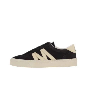 Moncler Monaco 2 Low Top Skateboard Shoes Men's Black