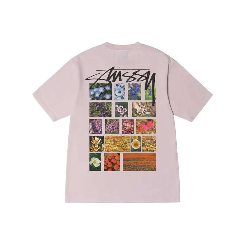 Stussy SS23 Floral Print Crew Neck Pullover T-Shirt-4