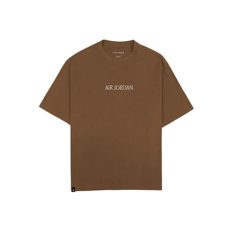 Jordan Wordmark T Shirt Unisex Brown-0