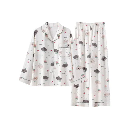 XIAFENYAN Pajama Set Women's Apricot