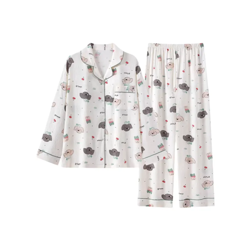 XIAFENYAN Pajama Set Women's Apricot-0